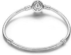 Valerio Rodowana srebrna bransoleta pandora baza charms kulka ball 17cm srebro 925 SL001 (SL00117)