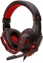Słuchawki gamingowe LED z mikrofonem Speed Spider OS-830MV (Czarno-Czerwone)