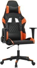 vidaXL Fotel gamingowy, czarno-pomarańczowy, sztuczna skóra (3143759)