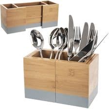Stojak na sztućce i przybory kuchenne/ organizer rozkładany drewniany
