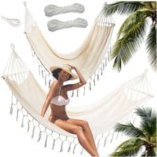 HAMAK OGRODOWY STELAŻ WISZĄCY BUJAK DWUOSOBOWY