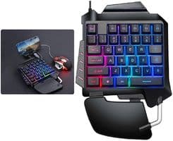 Jednoręczna klawiatura mechaniczna RGB podświetlan
