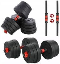 Hantle regulowane 2x15 kg bitumiczne zestaw 30kg HANTLE TRENINGOWE FITNESS