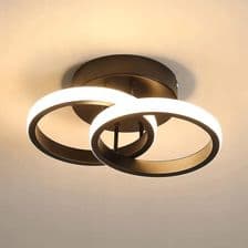 Lampa Led Ring Lampa Sufitowa Wiszaca Czarna 3000K