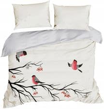 Eurofirany Pościel Świąteczna 220X200cm Biała Na Święta We Satyna 100%