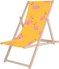 Springos Składany Leżak Drewniany Dc0010 Flaming