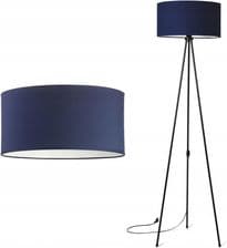 Tornado Lampa Stojąca Podłogowa Trójnóg Metalowy Abażur Granatowy
