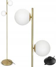 Smartled Lampa Stojąca Podłogowa Lampka Led 2X E27 Złota Kula Do Czytania Włącznik (Lampapodłogowastojąca7900)