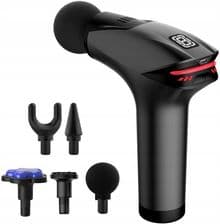 PISTOLET DO MASAŻU PLECÓW CIAŁA NÓG MASAŻER MOCNY MASSAGE GUN 5 KOŃCÓWEK