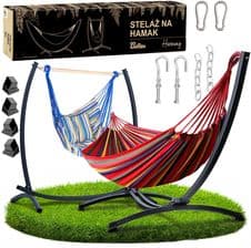 Go Garden Hamak Ze Stelażem Ogrodowy Metalowy Stojak 2W1 Krzesło Wiszące Bujak Mocny