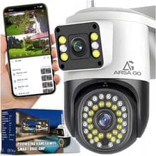 Arsa Go Podwójna Kamera Wifi Ip Smart Zewnętrzna Obrotowa Qhd 2X 4Mp Aplikacja Zoom