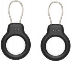 2X Etui Obudowa Case Do Apple Airtag Z Haczykiem Czarne