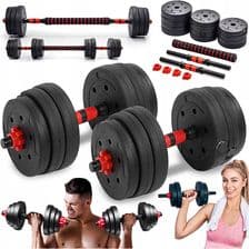 Sport Blast Hantle Bitumiczne Regulowane Do Ćwiczeń Na Siłownię Trening Siłowy 2X10Kg 1881929566