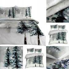 Eurofirany Pościel Świąteczna 160X200Cm Forest Komplet Satyna Bawełniana (472733)