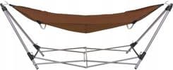 vidaXL Hamak Ze Składanym Stelażem Brązowy