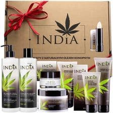 India Duży Zestaw Kosmetyków z olejem z konopi